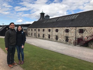 Patrick and his girl friend from Los Angeles at Balvenie Distillery.